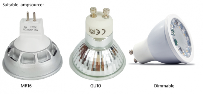 Gu10는 LED 표면 산 통의 백색/검정 LED 빛 통s를 네모로 합니다